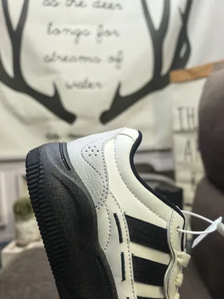 Adidas White Black Low-Top Three-Stripe Side Panel Lifestyle Sneakers 3