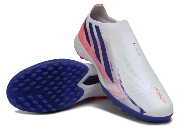 Adidas Blanc Bleu Sans Lacets Upper Sprintweb Malla Engineered Mesh Chaussures de Football Turf 4