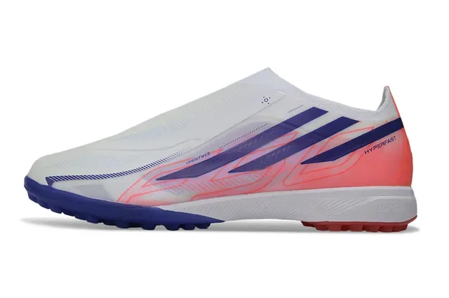 Adidas Blanc Bleu Sans Lacets Upper Sprintweb Malla Engineered Mesh Chaussures de Football Turf 7