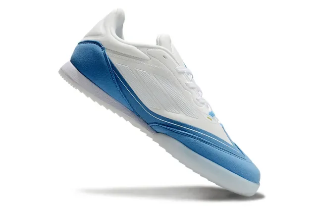 Adidas White Blue Low-Top Suede-and-Synthetic Upper Sneakers 2