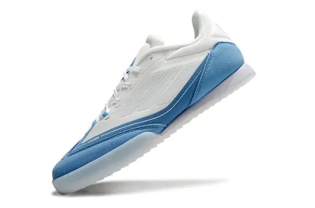 Adidas White Blue Low-Top Suede-and-Synthetic Upper Sneakers 3