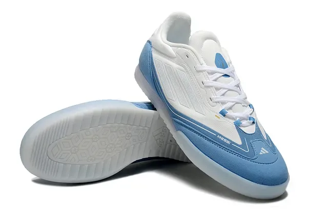 Adidas White Blue Low-Top Suede-and-Synthetic Upper Sneakers 4