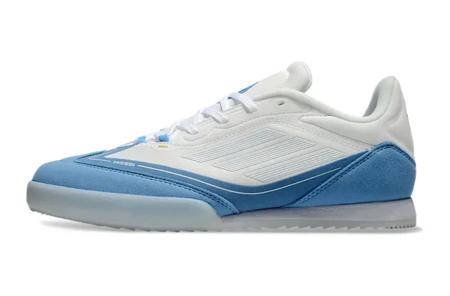 Adidas White Blue Low-Top Suede-and-Synthetic Upper Sneakers 7