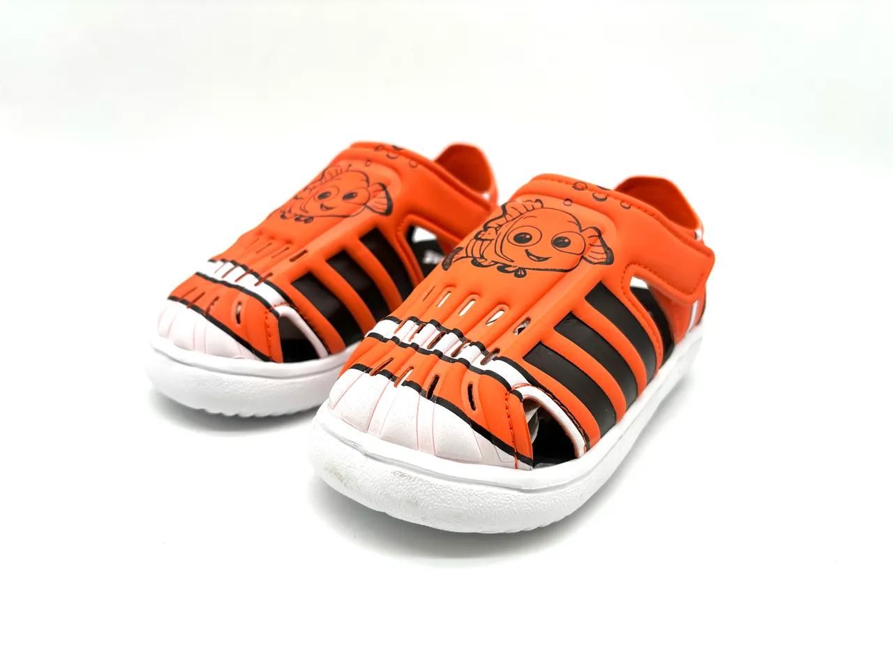 Adidas White Blue Open-Toe Strap-Fastened Casual Sandals 7