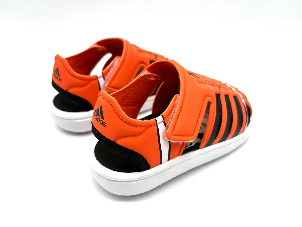 Adidas White Blue Open-Toe Strap-Fastened Casual Sandals 8
