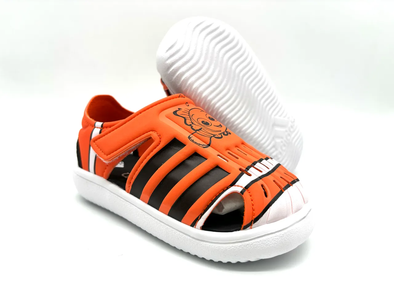 Adidas White Blue Open-Toe Strap-Fastened Casual Sandals 9