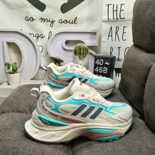 Adidas أبيض أزرق سول لايريد ميش-سينثيتيك أبير تشانكي سنيكرز