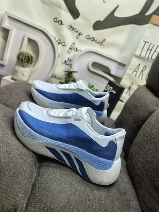 Adidas White Green Engineered Knit Upper Sculpted Ridged Midsole Lifestyle Sneakers 17