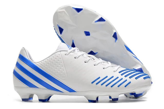 Adidas Blanco Multicolor Cordones Asimétricos Perforados Upper Sintético Campo Firme Zapatos de Fútbol 3