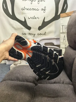Adidas White Orange Layered Midsole Overlays Chunky Sneakers 24