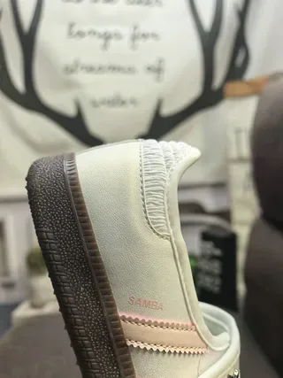 Adidas White Pink Low-Top Three-Stripe Side Panel Lifestyle Sneakers 3