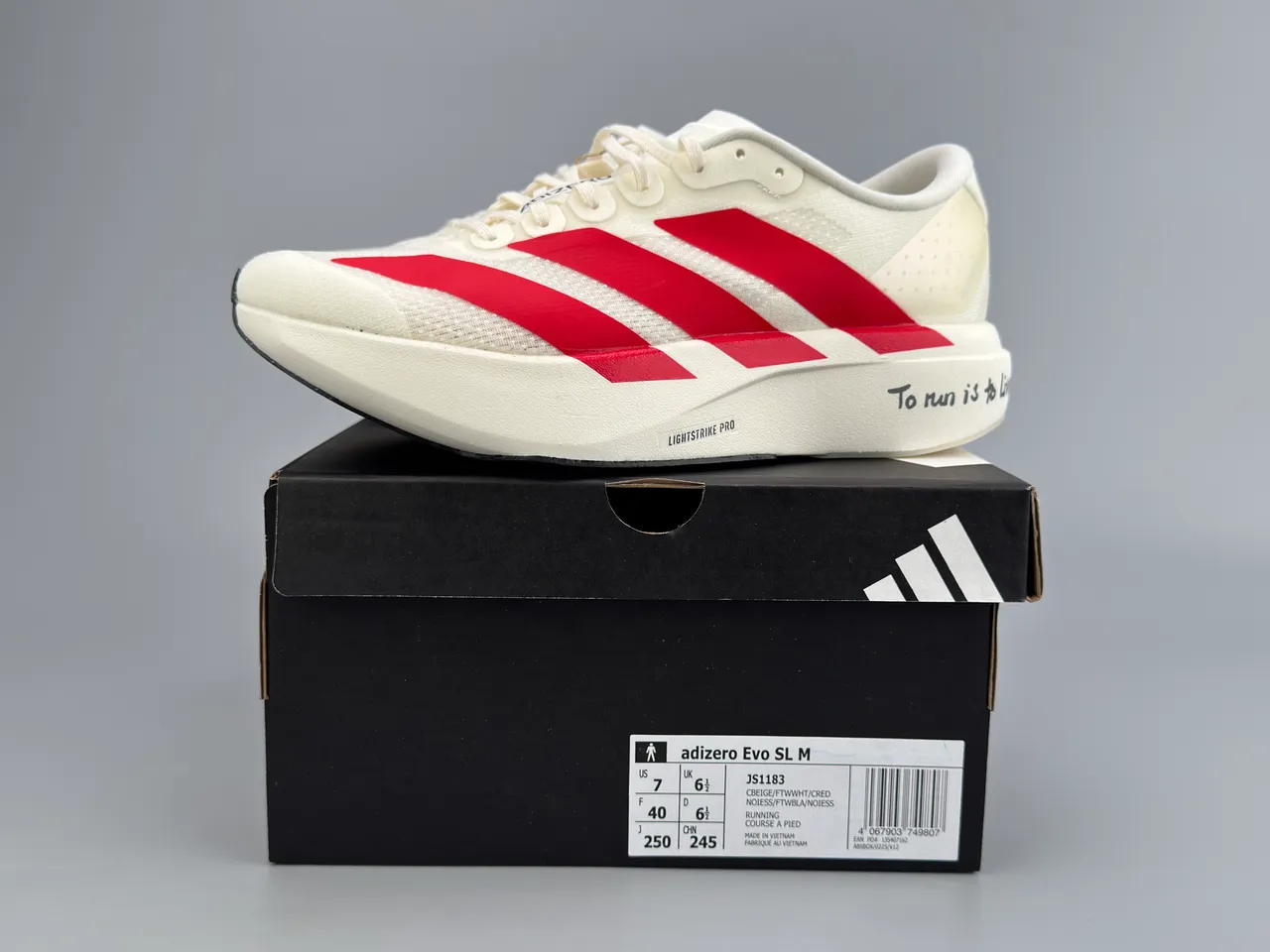 Adidas White Red Racing Silhouette Engineered Mesh Upper Running Shoes 4
