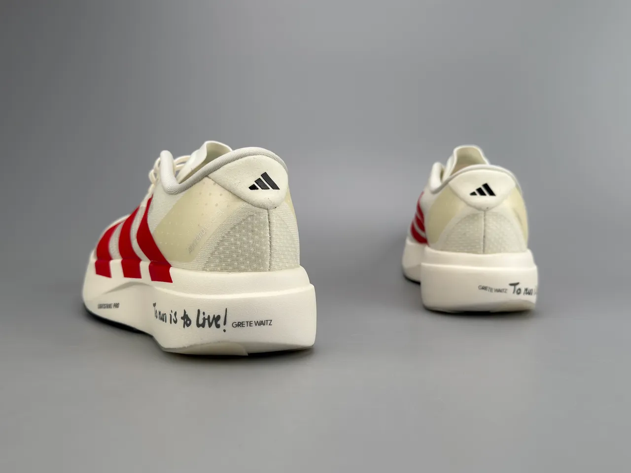 Adidas White Red Racing Silhouette Engineered Mesh Upper Running Shoes 6