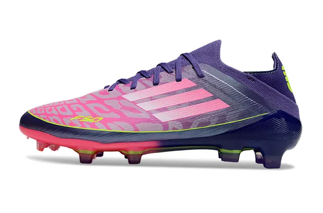 Adidas X Purple Pink Low-Cut Lace-Up Textured Synthetic Upper Firm-Ground Soccer Shoes 7