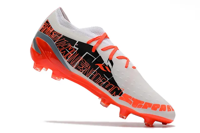 Adidas X Bottes de football blanches oranges noires pour sol ferme Chaussures de football 2