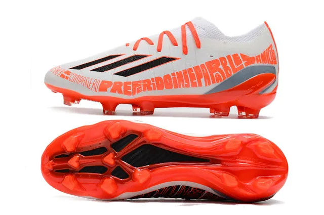 Adidas X Bottes de football blanches oranges noires pour sol ferme Chaussures de football 6