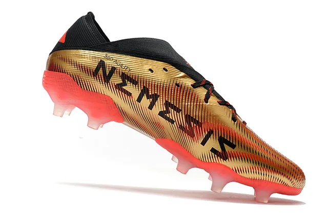 Adidas X Speedflow Sapatos de Futebol Ouro Vermelho Preto Campo Firme 2
