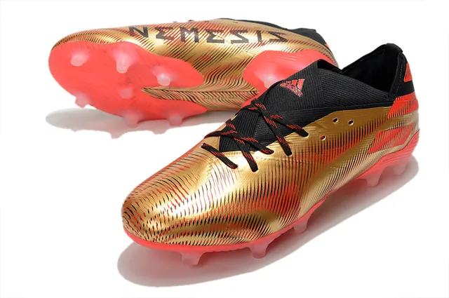 Adidas X Speedflow Sapatos de Futebol Ouro Vermelho Preto Campo Firme 4