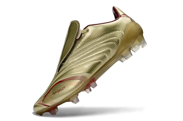 Adidas X Speedflow Metallic Gold Red Firm-Ground Soccer Shoes 3