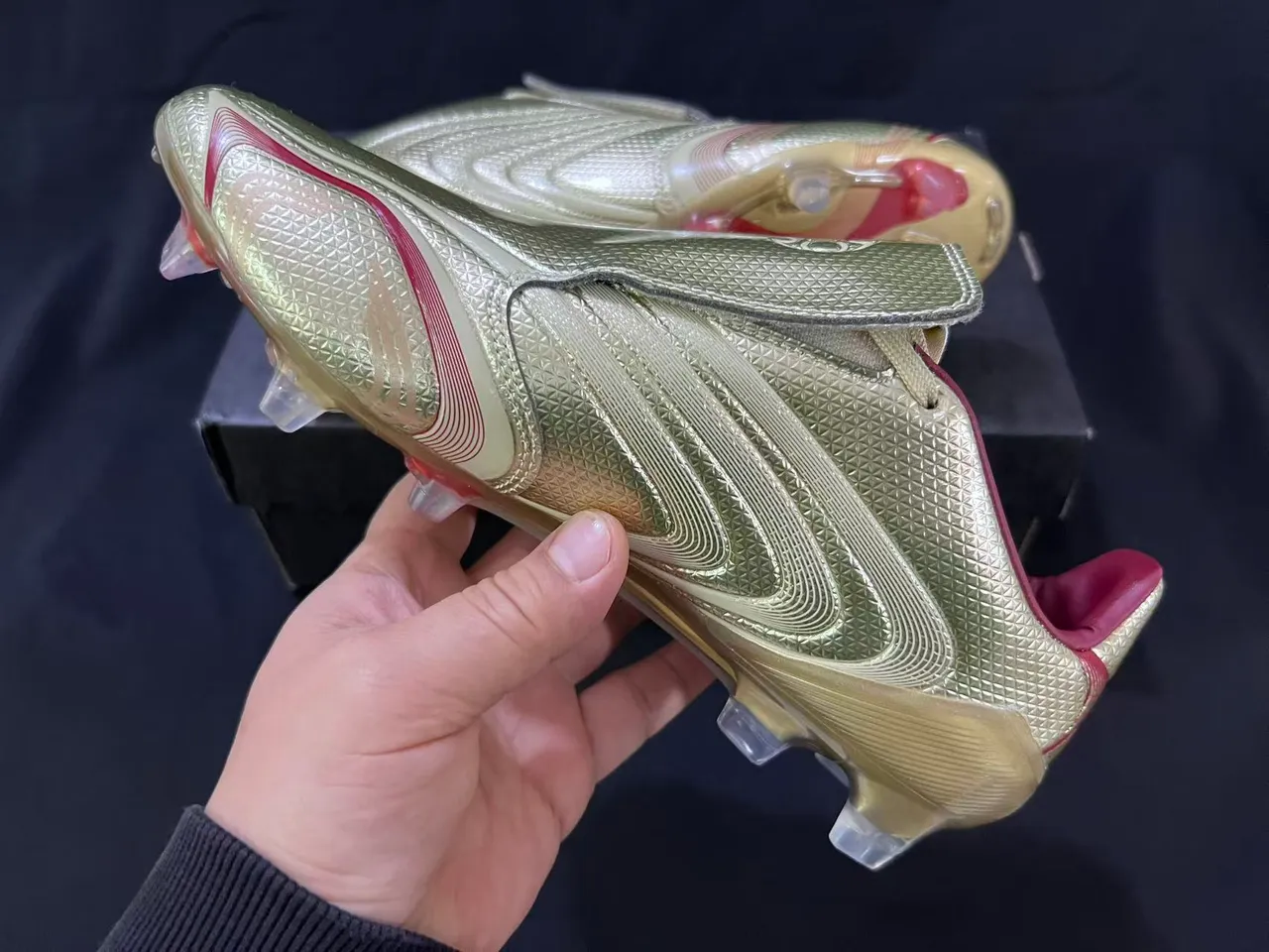 Adidas X Speedflow Metallic Gold Red Firm-Ground Soccer Shoes 11