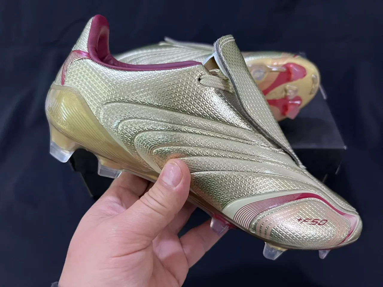 Adidas X Speedflow Metallic Gold Red Firm-Ground Soccer Shoes 13