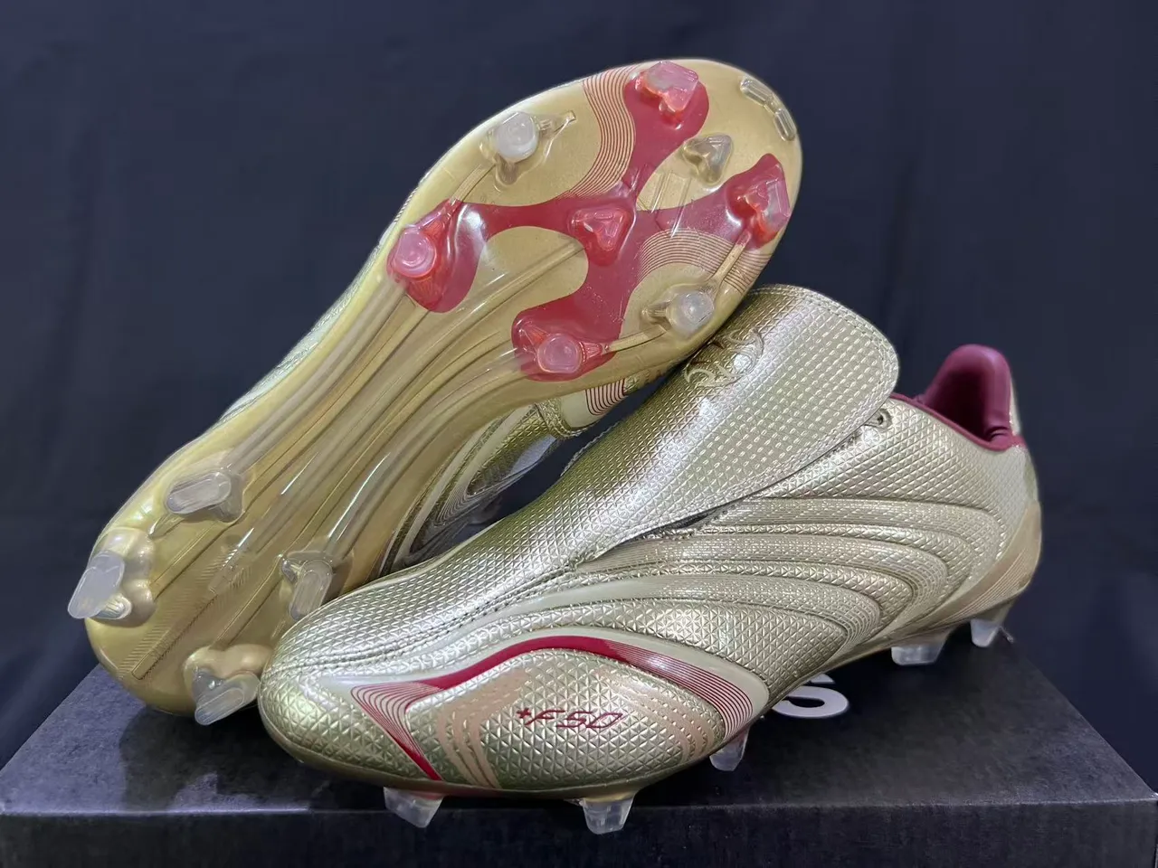 Adidas X Speedflow Metallic Gold Red Firm-Ground Soccer Shoes 15