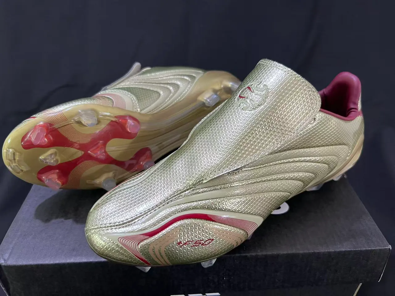 Adidas X Speedflow Metallic Gold Red Firm-Ground Soccer Shoes 16