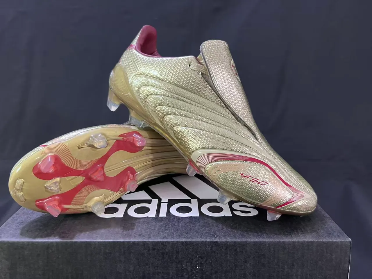 Adidas X Speedflow Metallic Gold Red Firm-Ground Soccer Shoes 18