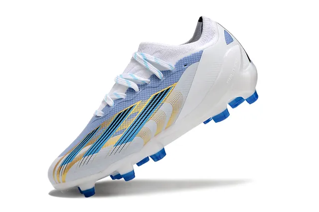 Adidas X Speedflow White Blue Yellow Firm-Ground Soccer Shoes 19