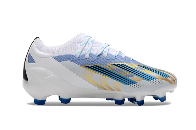 Adidas X Speedflow White Blue Yellow Firm-Ground Soccer Shoes 23