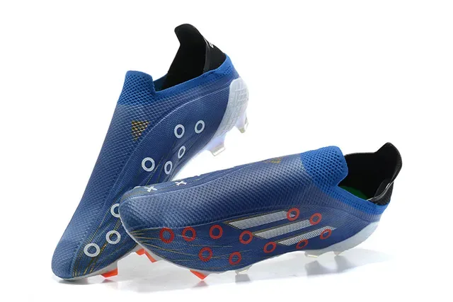 Adidas X Speedportal Azul Rojo Cruz Zapatos de fútbol para terreno firme 2