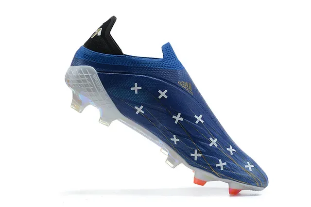 Adidas X Speedportal Azul Rojo Cruz Zapatos de fútbol para terreno firme 3