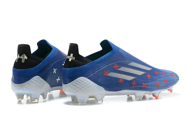 Adidas X Speedportal Azul Rojo Cruz Zapatos de fútbol para terreno firme 5