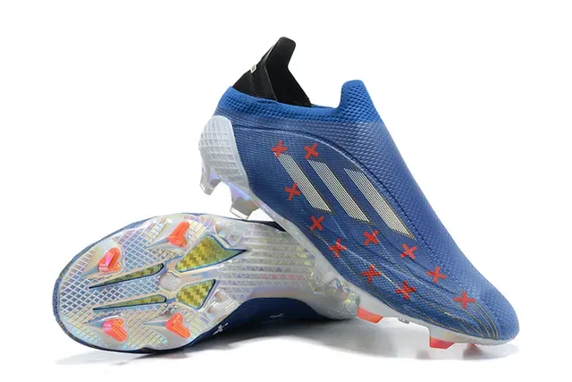 Adidas X Speedportal Azul Rojo Cruz Zapatos de fútbol para terreno firme 6
