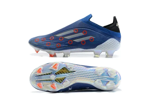 Adidas X Speedportal Azul Rojo Cruz Zapatos de fútbol para terreno firme 9