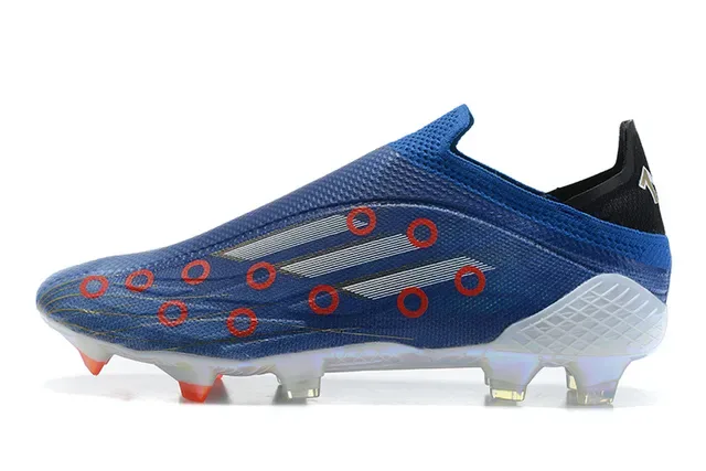 Adidas X Speedportal Azul Rojo Cruz Zapatos de fútbol para terreno firme 10