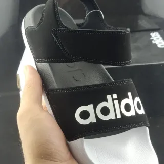 Adidas Yeezy Slide Sandales Casual Noires et Blanches