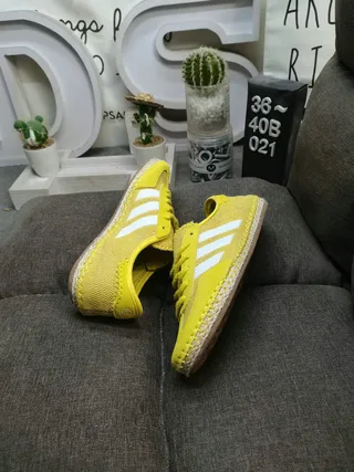 Adidas Yellow White Low-Top Textile Mesh/suede Upper Lifestyle Sneakers 6