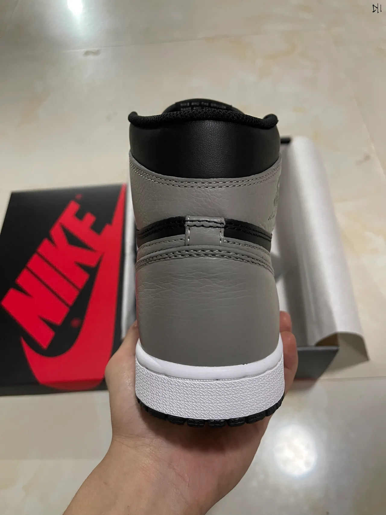 Air Jordan 1 Black Gray White Basketball Shoes 6