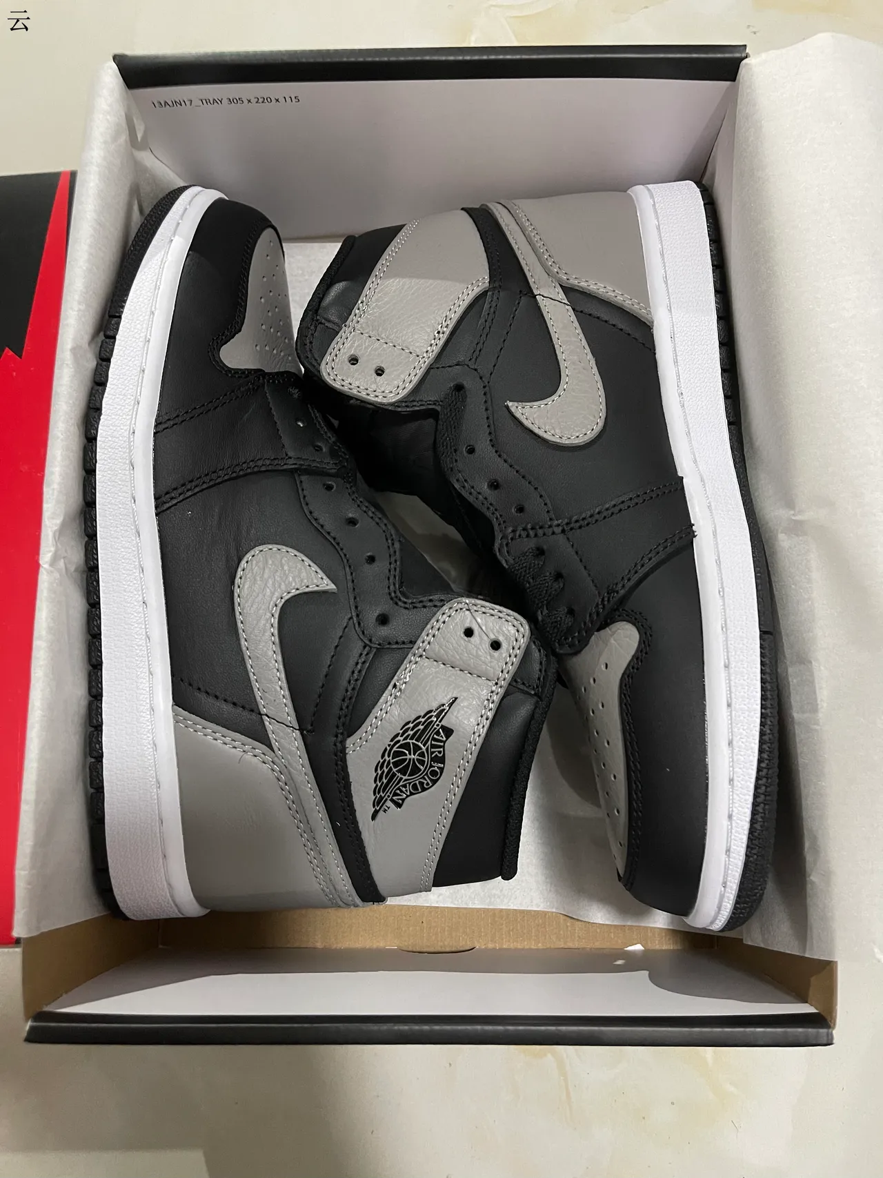 Air Jordan 1 Black Gray White Basketball Shoes 8