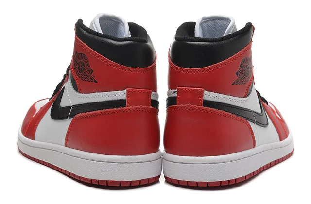 Air Jordan 1 High Black White Red Basketball Shoes 6