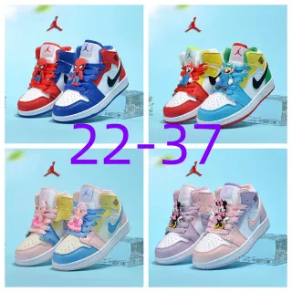 Air Jordan 1 High Multicolor Spider-Man Kids Basketball Shoes