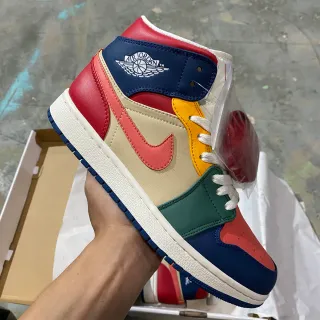Air Jordan 1 Multicolor Panelled High-Top Basketball Shoes