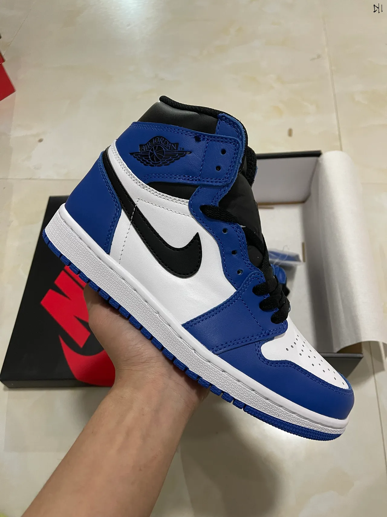 Air Jordan 1 Royal Blue White Black Basketball Shoes 5