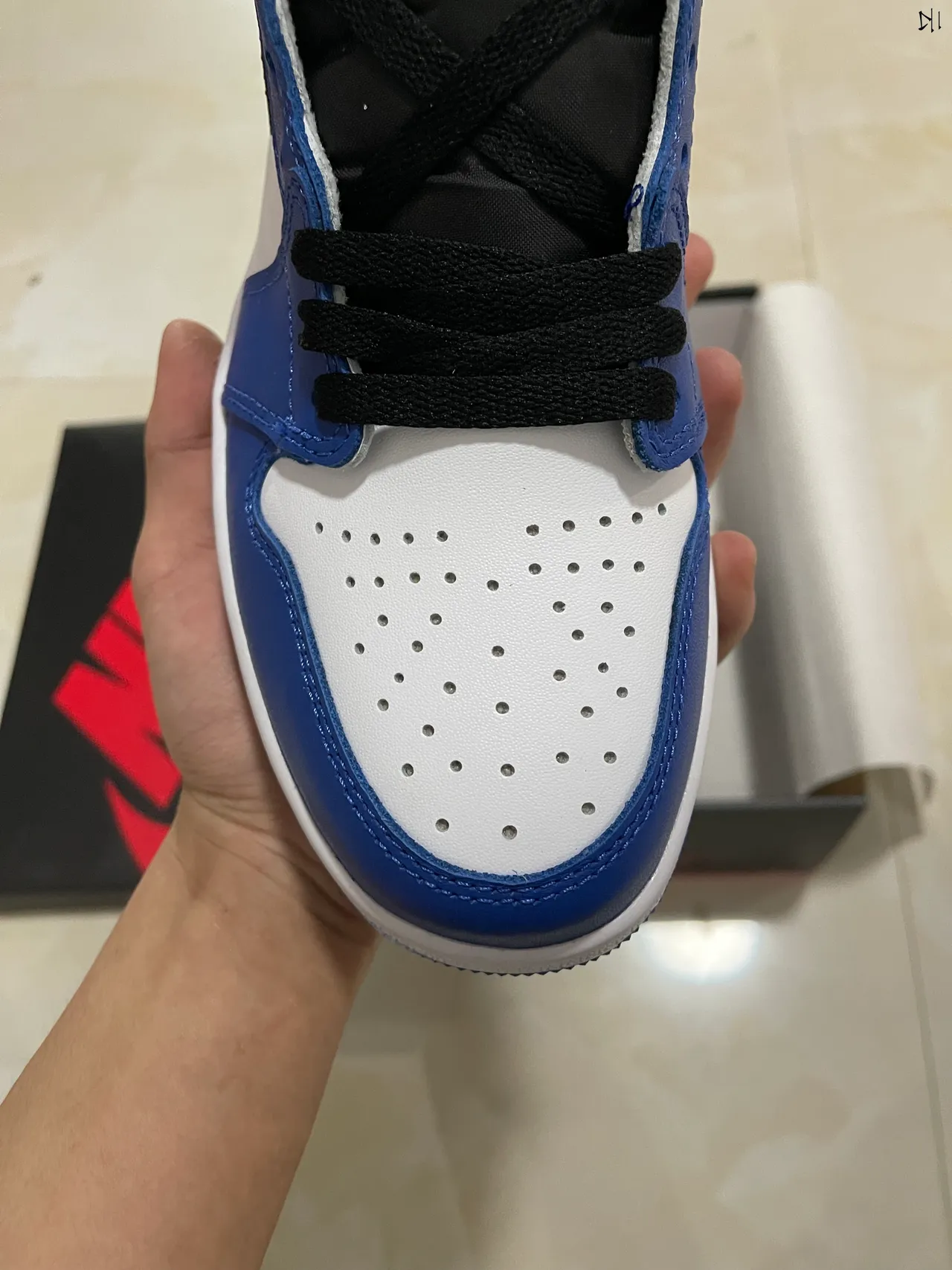 Air Jordan 1 Royal Blue White Black Basketball Shoes 2