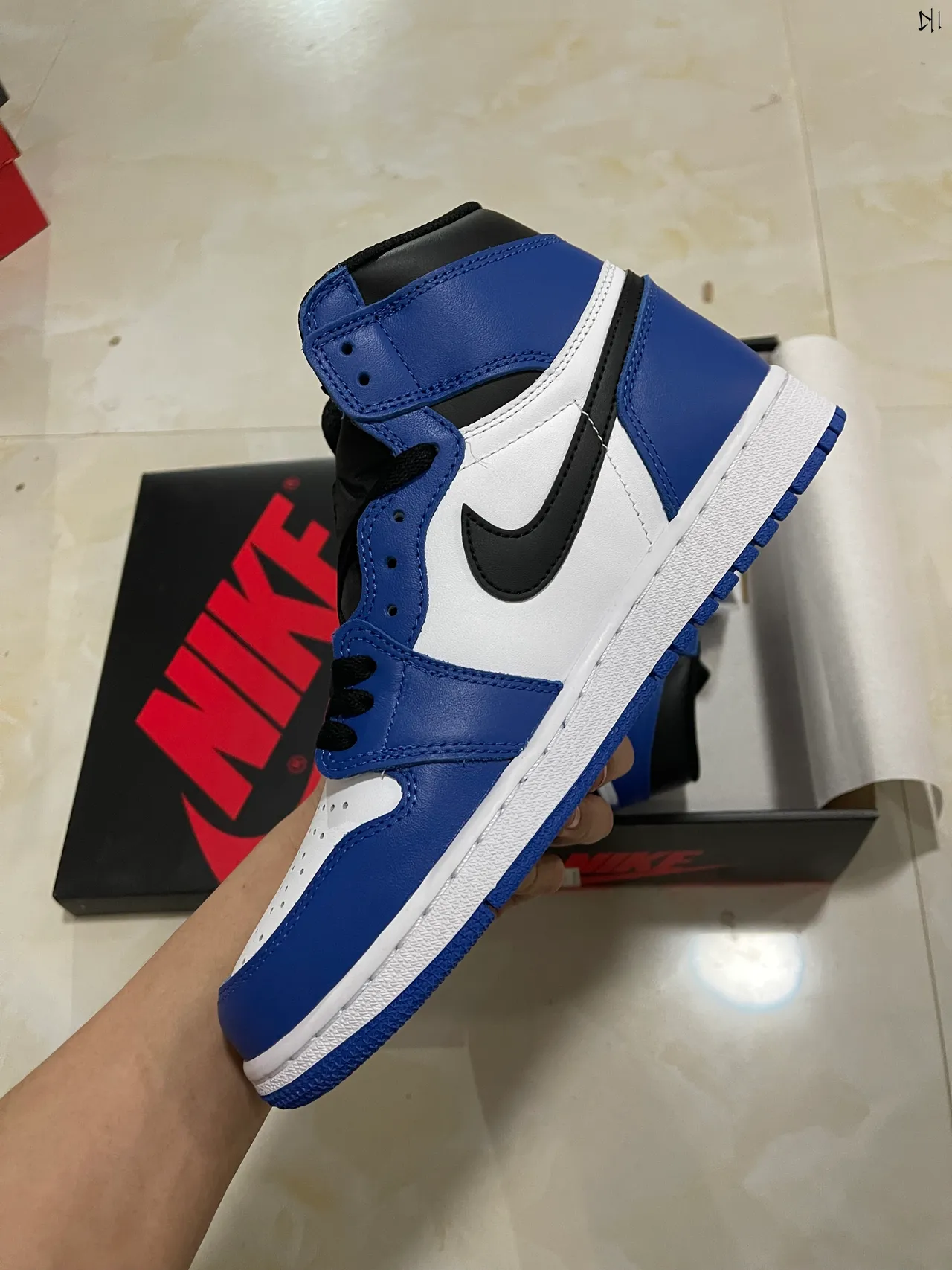 Air Jordan 1 Royal Blue White Black Basketball Shoes 6