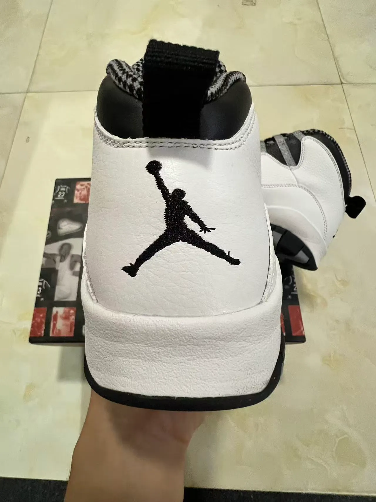 Air Jordan 10 White Black Gray Basketball Shoes 8