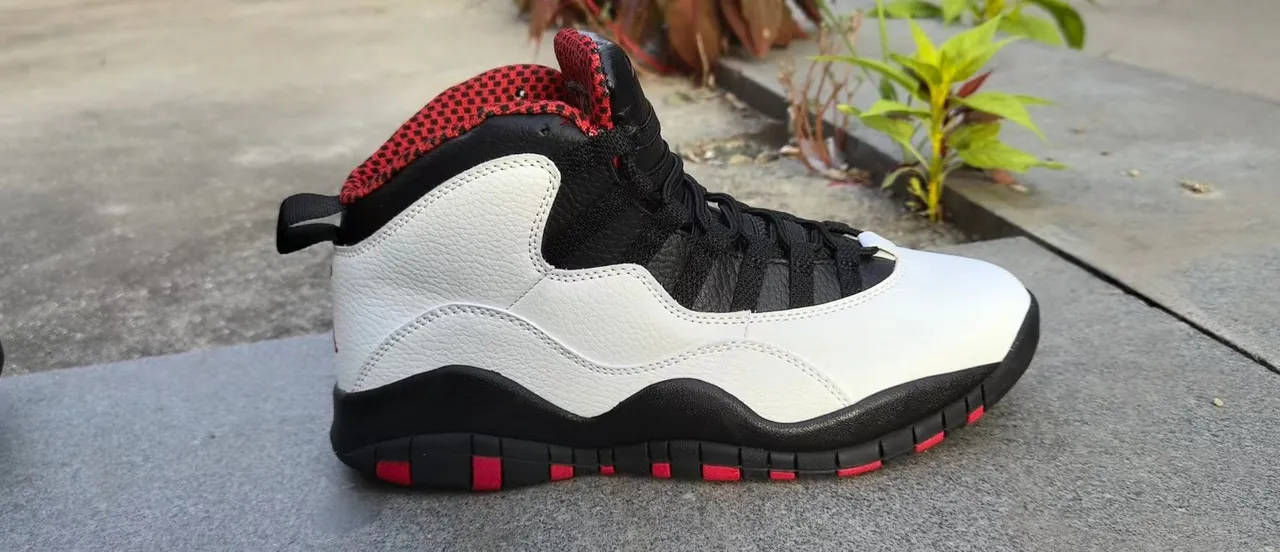 Air Jordan 10 White Black Red Basketball Shoes 2