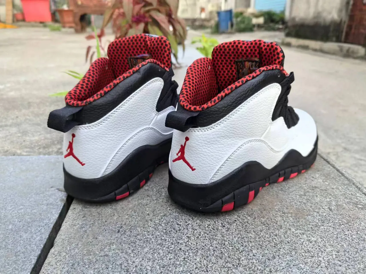 Air Jordan 10 White Black Red Basketball Shoes 3
