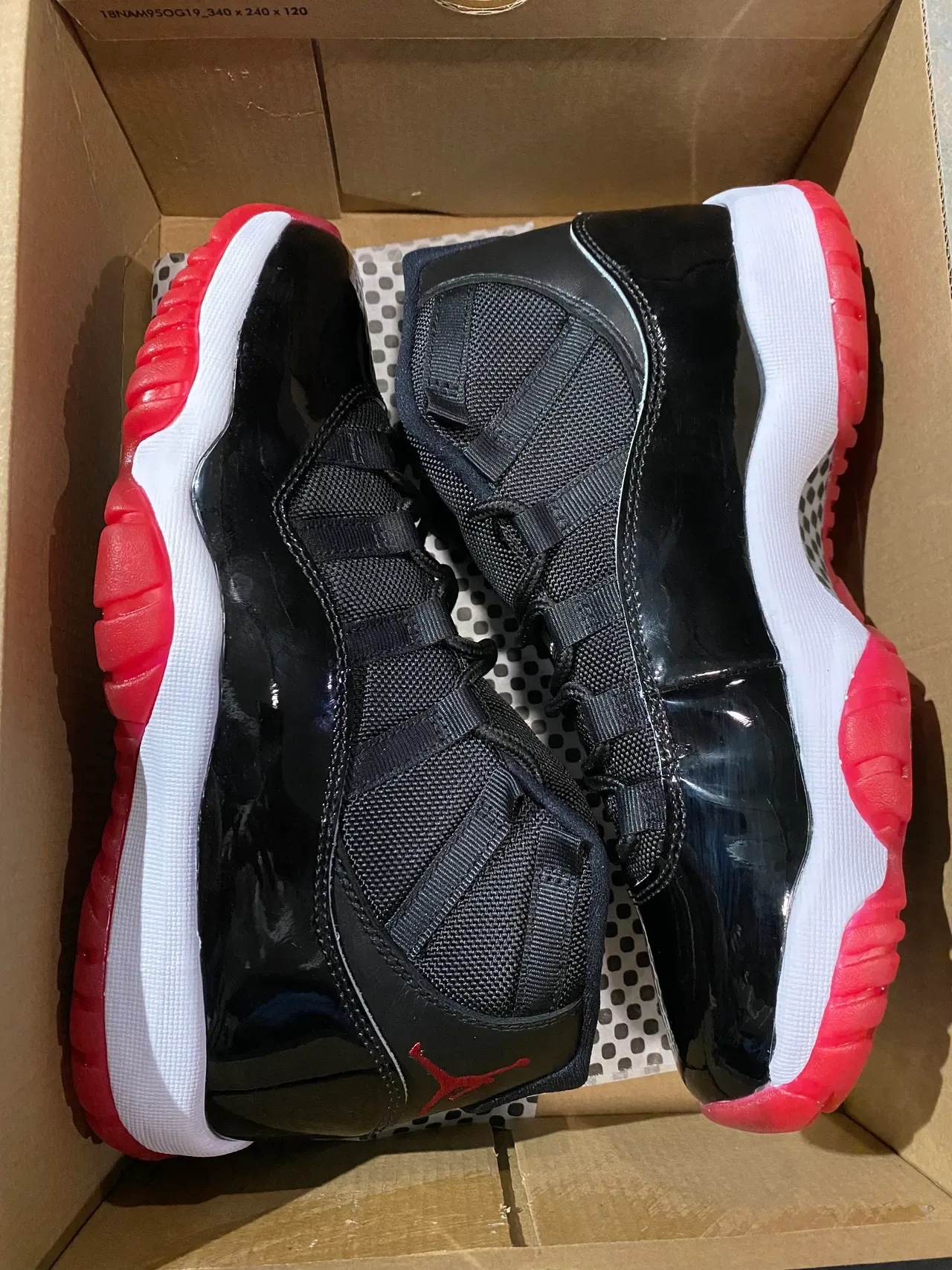 Air Jordan 11 Black and White Patent Leather Basketball Shoes 21